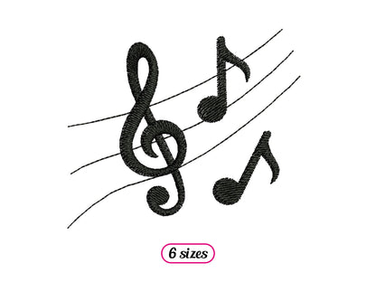 Mini Music Score Silhouette