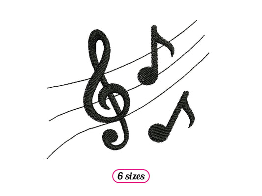 Mini Music Score Silhouette