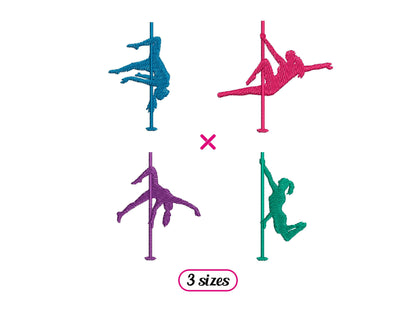 Mini Pole Dance Silhouettes Set