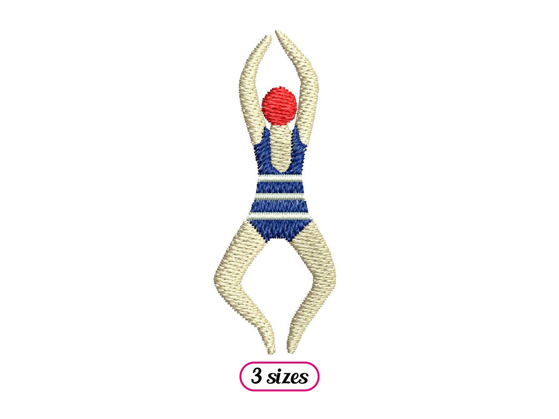 Retro Swimmer Girl Top View