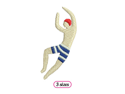Retro Male Swimmer Profile
