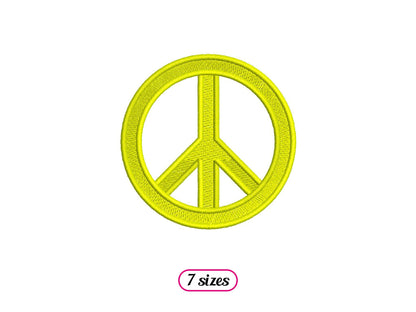 Mini Peace Symbol Fill Stitch