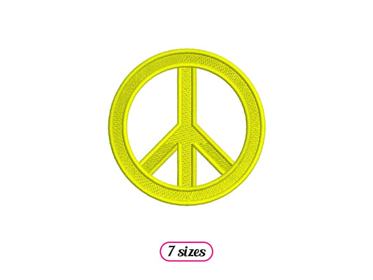 Mini Peace Symbol Fill Stitch