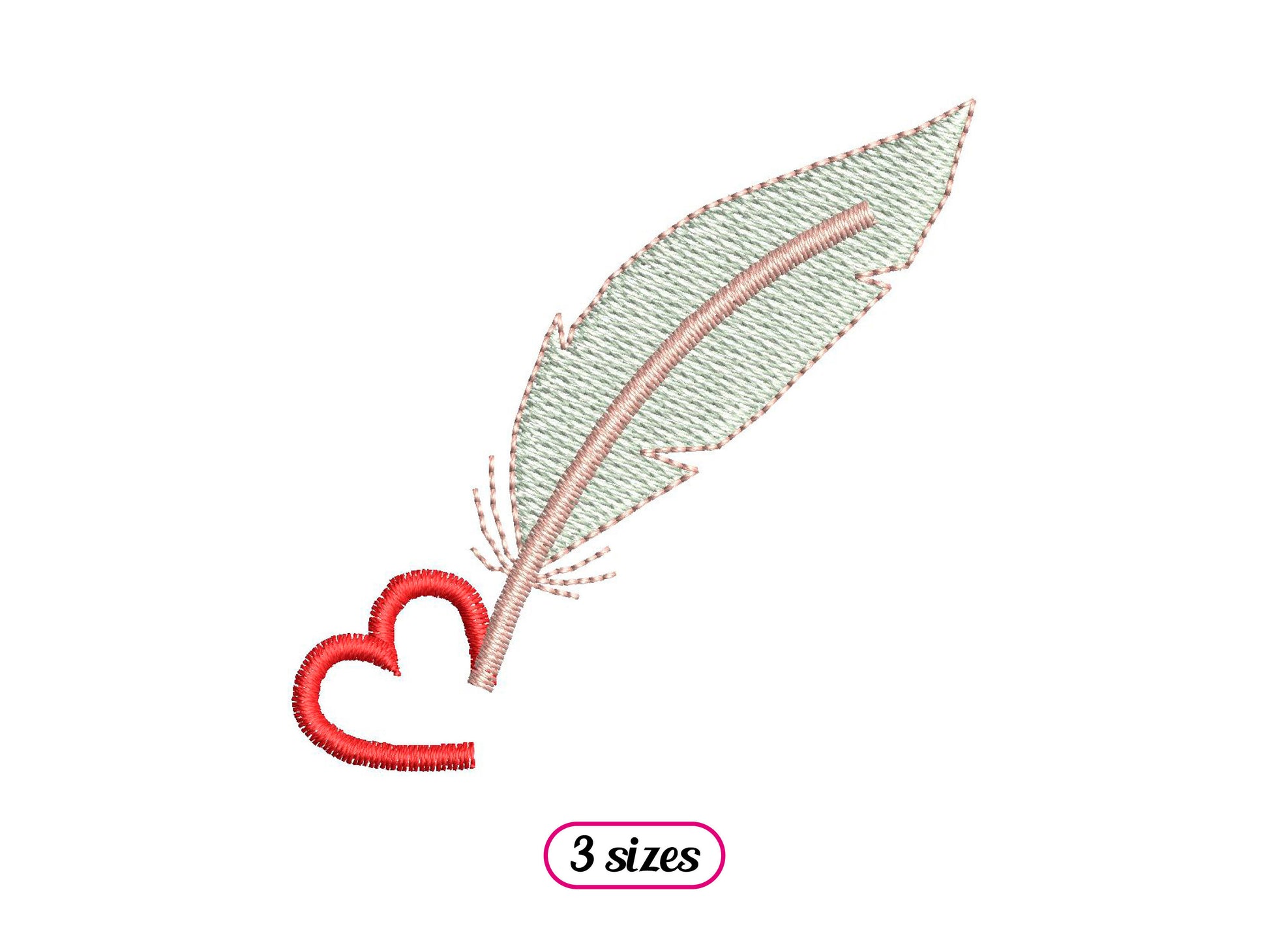 Mini Feather Quill Heart