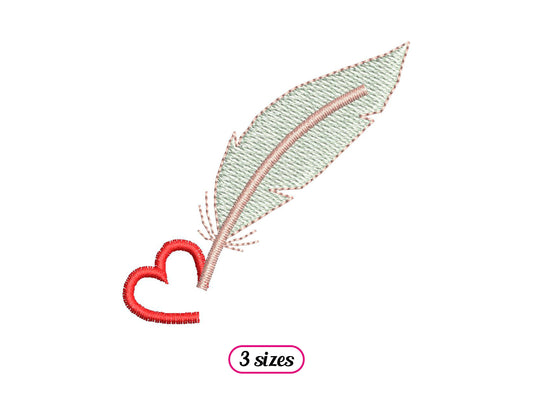 Mini Feather Quill Heart