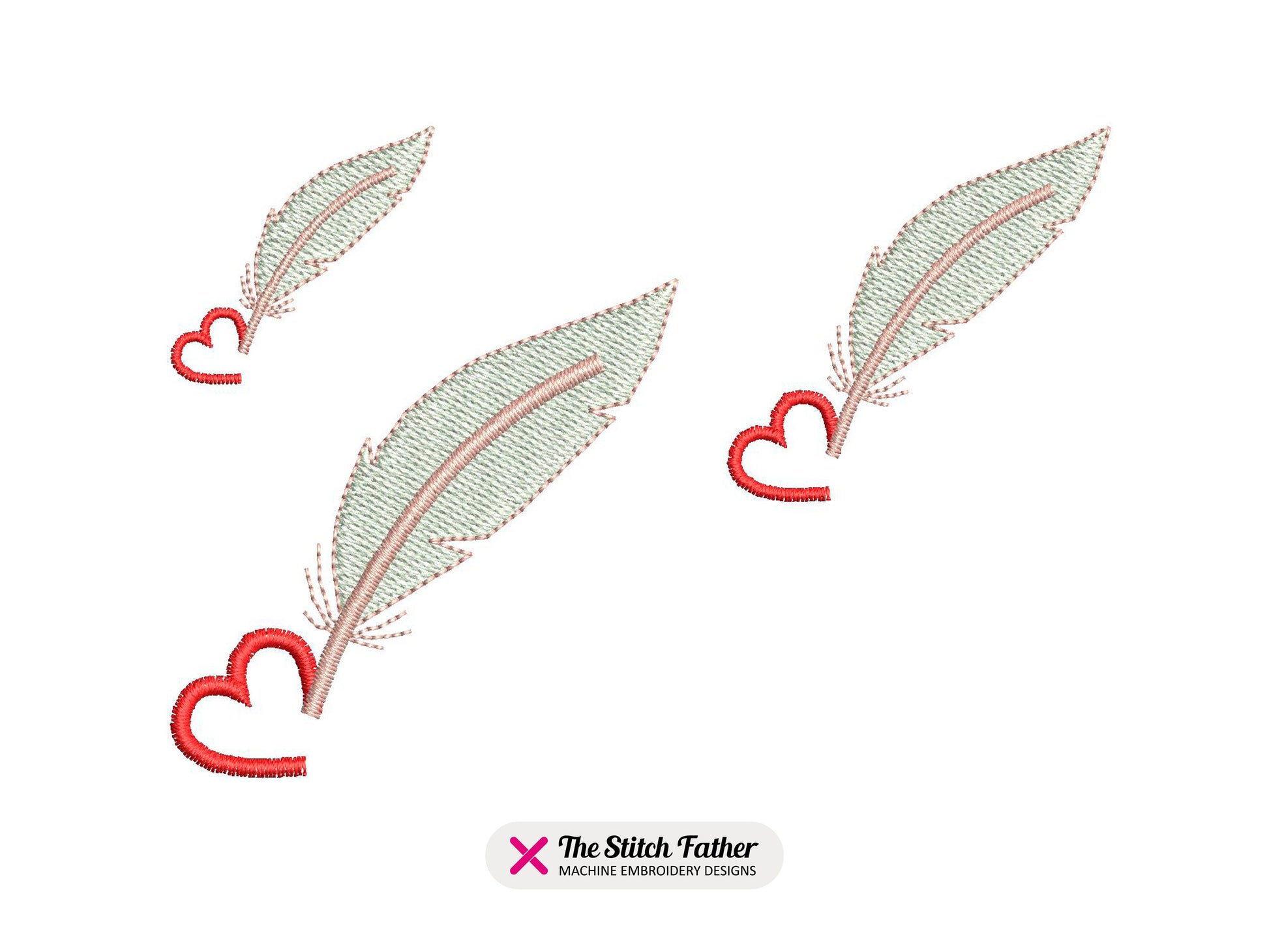 Mini Feather Quill Heart