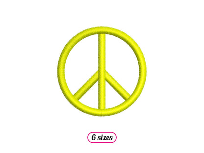 Mini Peace Line Symbol Satin
