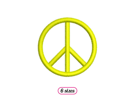 Mini Peace Line Symbol Satin