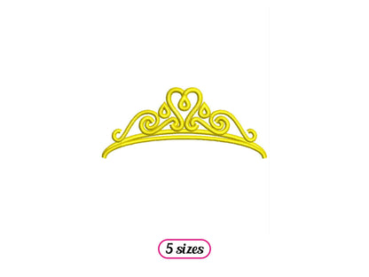 Princess Tiara – Crown Outline Embroidery – Princess Tiara ballet embroidery - INSTANT DOWNLOAD embroidery file - 5 sizes