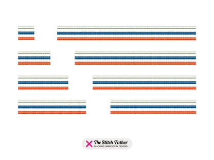 Three Lines Divider Machine Embroidery design - 8 sizes - INSTANT DOWNLOAD