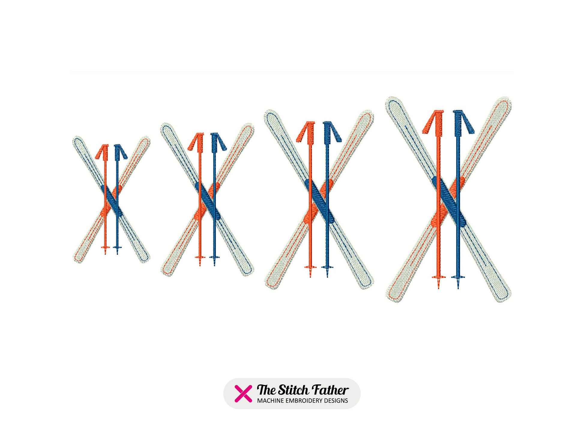Crossed Skis with Poles Logo