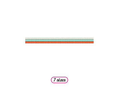 Tricolor Stripe Divider Machine Embroidery design - 7 sizes - INSTANT DOWNLOAD