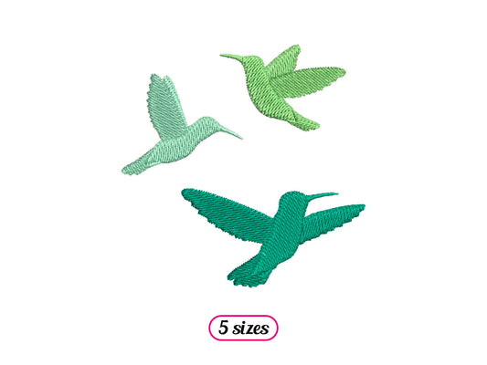 Hummingbirds Machine Embroidery design - 5 sizes - INSTANT DOWNLOAD